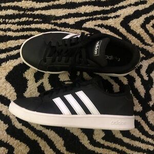 Adidas Classic Black Sneakers with White Stripes